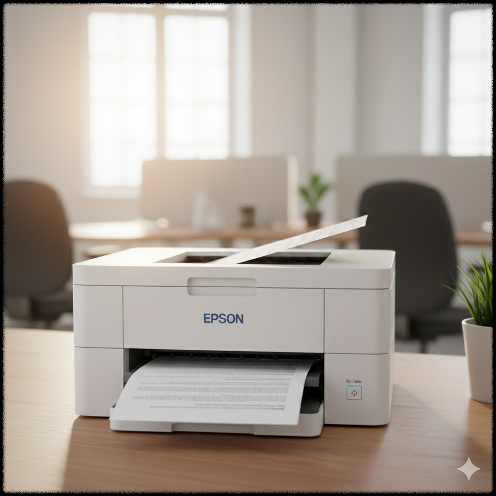 네트워크 프린터 연결 문제 해결 후 정상 출력되는 모습