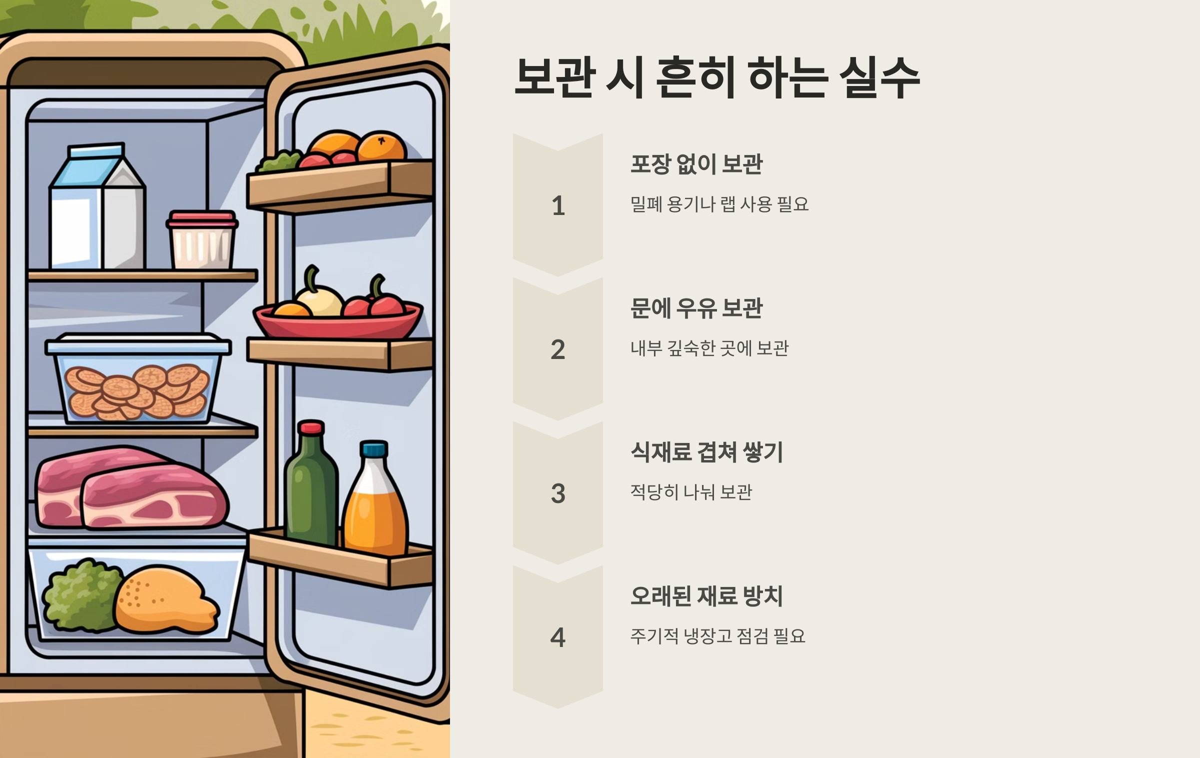 보관 시 흔히 하는 실수