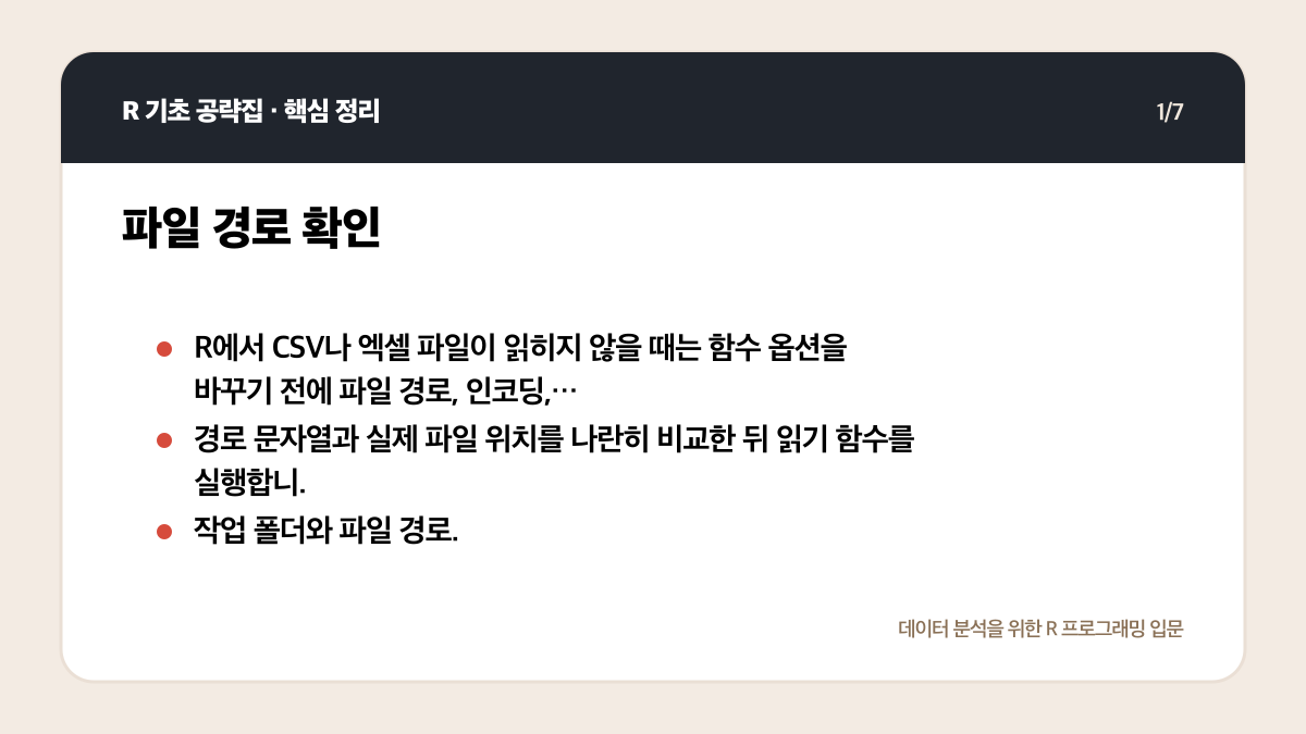 R CSV 엑셀 불러오기: readr·readxl로 오류 없이 읽는 법 핵심 정리 1