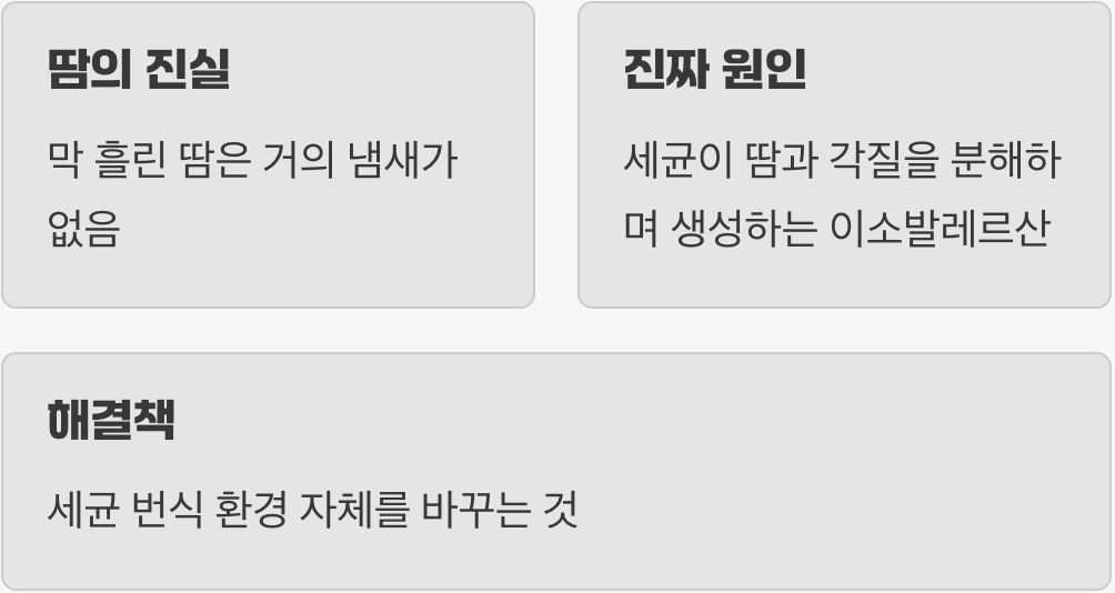 원인은 땀이 아닌 세균입니다