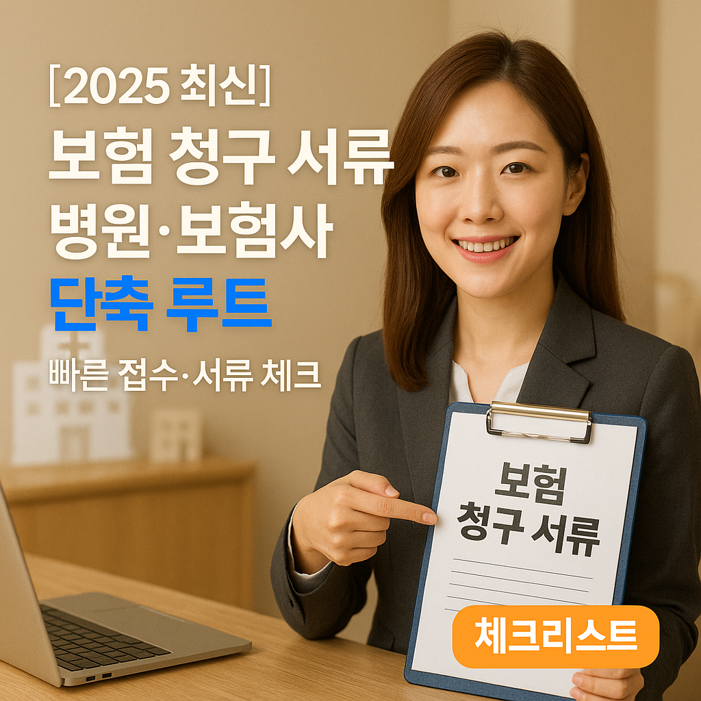 [2025 최신] 보험 청구 서류 ｜ 병원&middot;보험사 단축 루트 가이드
