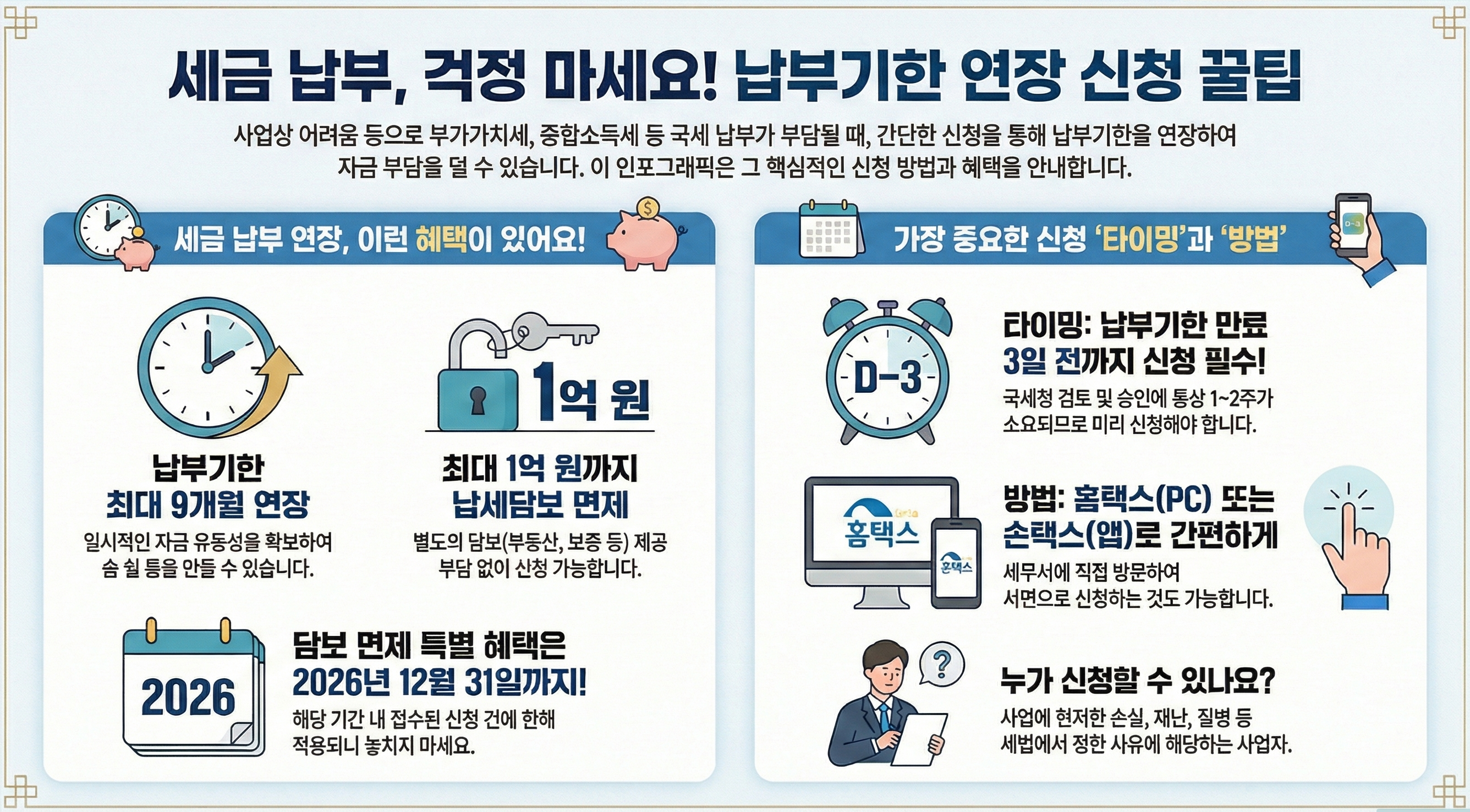 납부 연장 신청 방법 및 시기