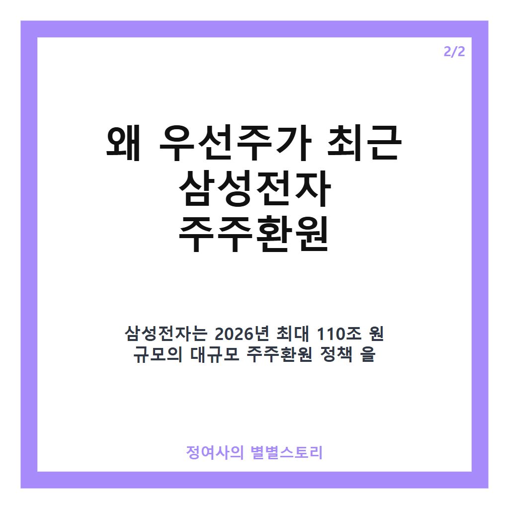 우선주 투자 전략과 삼성전자 주주환원 정책의 핵심 포인트 분석 카드뉴스 3