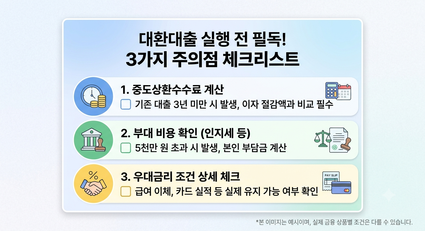 대환대출시 체크리스트