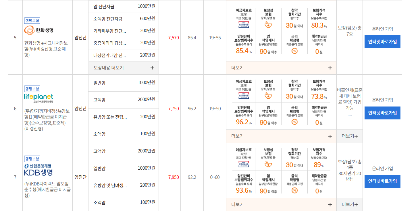 암보험 비갱신형