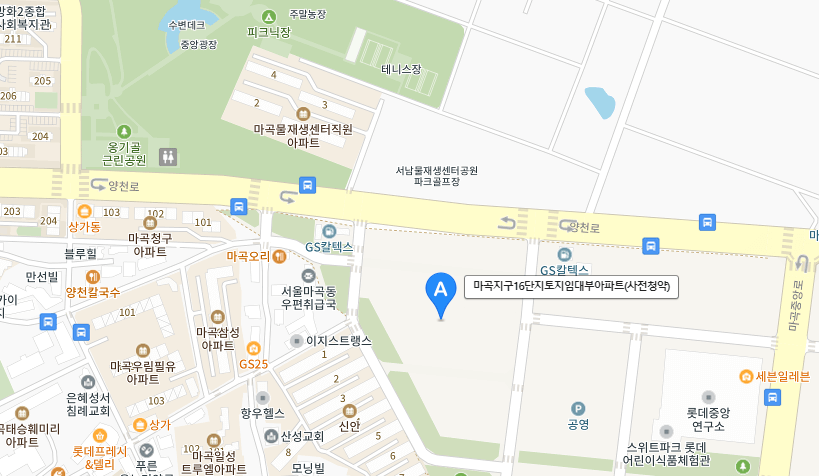 마곡지구16단지 위치도