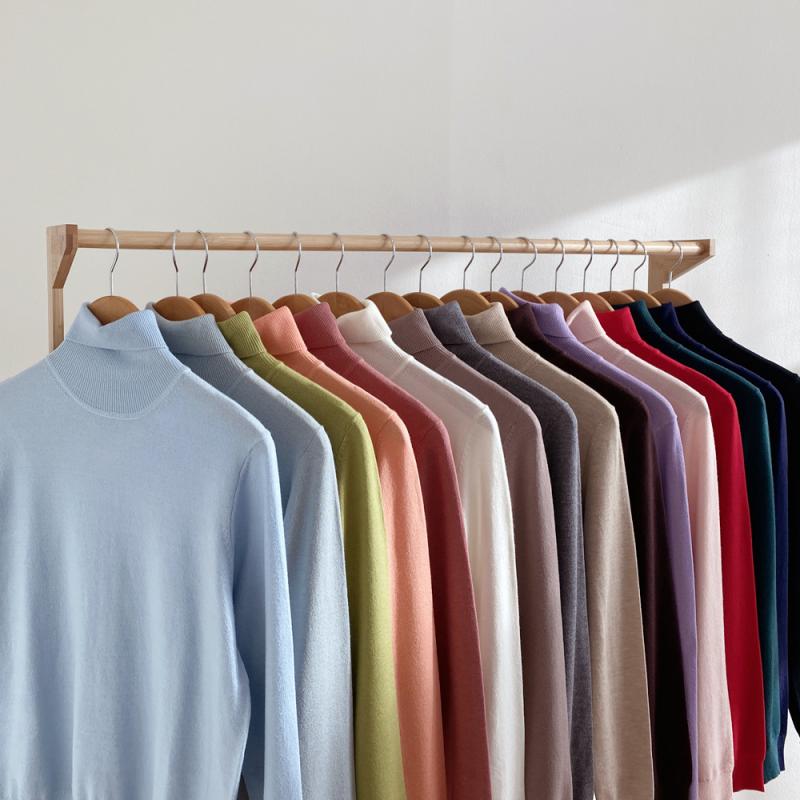 소프트 기본 터틀넥 울 캐시미어니트 루즈핏 여성 목폴라 니트 폴라 겨울 여자니트티 스웨터