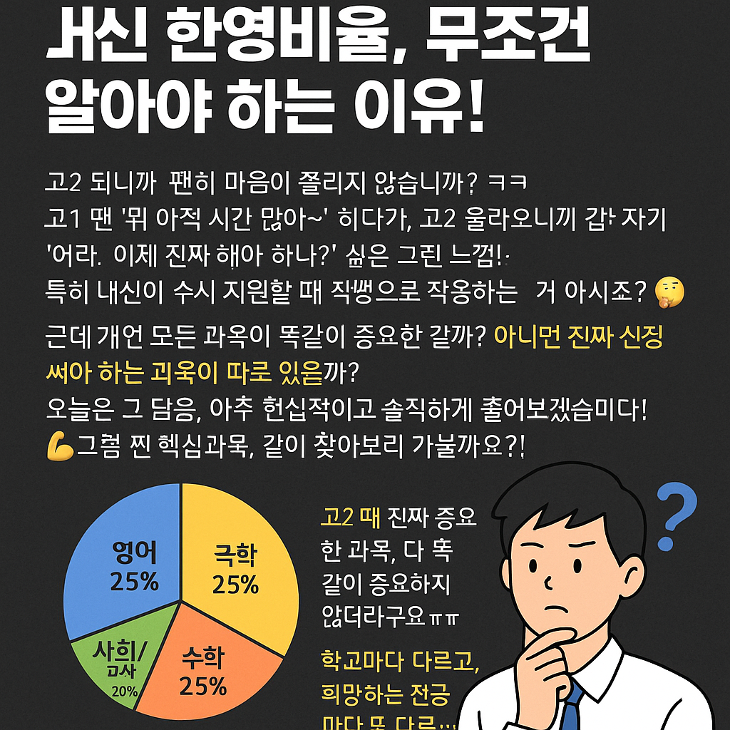 고2 내신, 진짜 중요한 과목 따로 있다?!