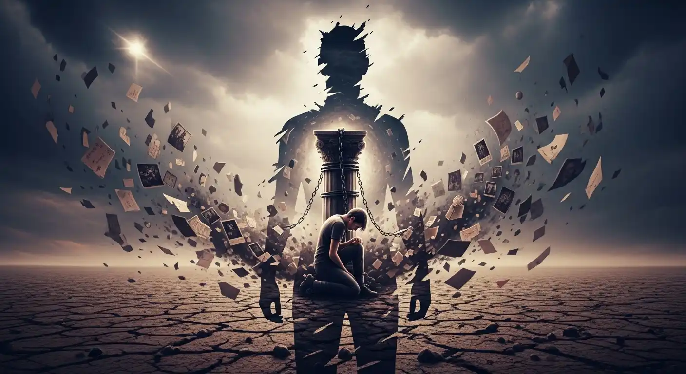 <img src="fear-change-inner-self.webp" alt="변화를 두려워하며 과거에 머무는 자아와 새로운 가능성을 향해 나아가는 자아를 대비적으로 표현한 이미지입니다">