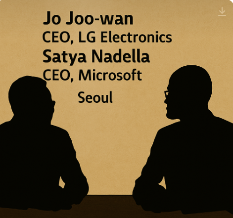 조주완 LG전자 CEO와 사티아 나델라 Microsoft CEO
