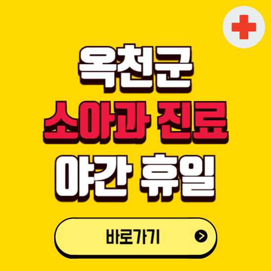 옥천군 야간 소아과 진료병원 찾기 ❘ 24시 일요일 주말 연휴 응급진료 추천 잘하는 곳