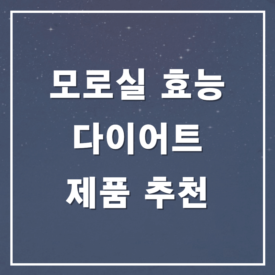 모로실다이어트모로실효능