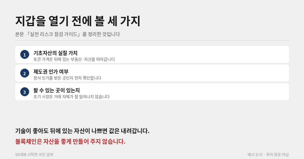 STO 투자 전 점검 세 가지