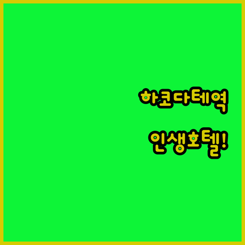 하코다테역 앞 평점 좋은 호텔 5곳 ..