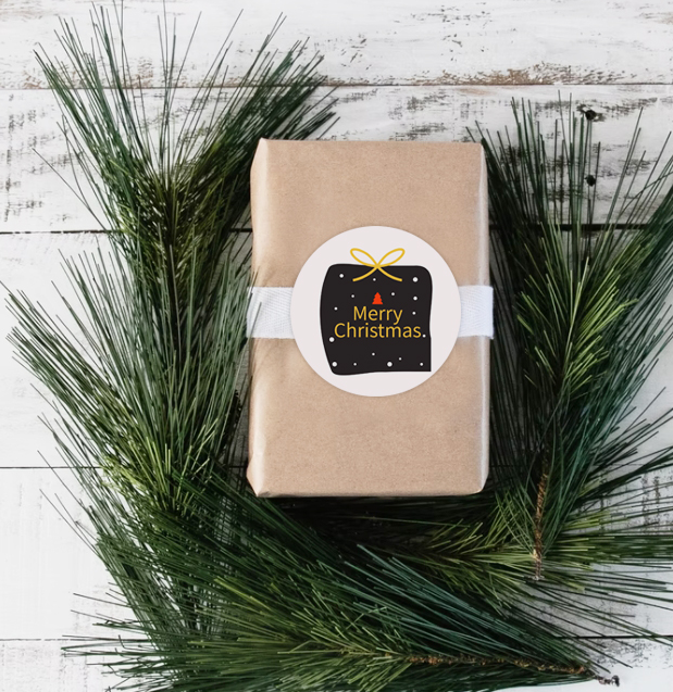 크리스마스 선물 스티커 도안