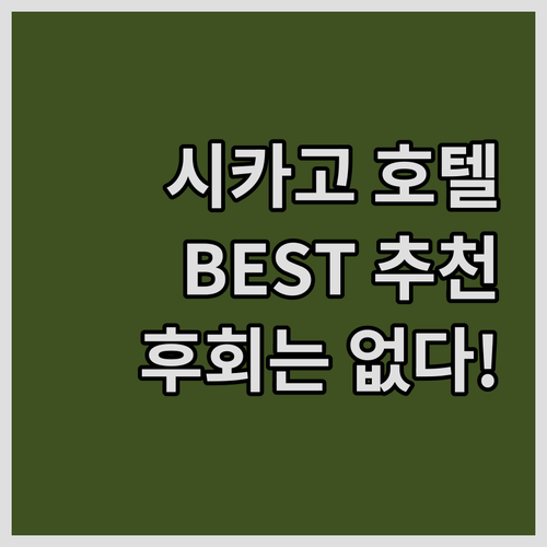 시카고 호텔 어디로? BEST 5 추..