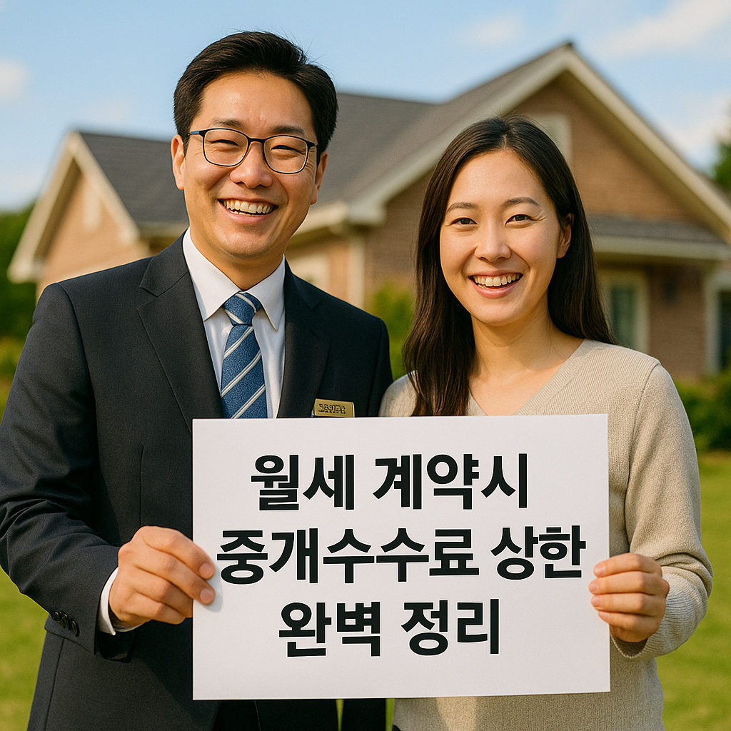 월세 계약시 중개수수료 상한선 완벽 정리