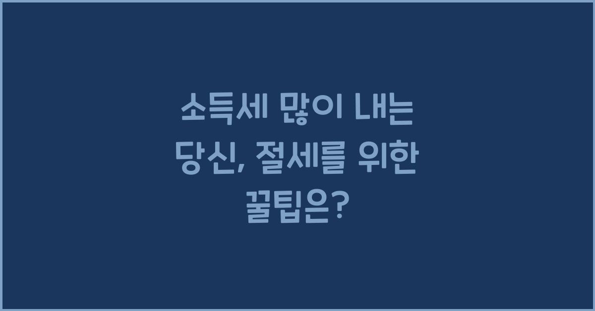 소득세 많이