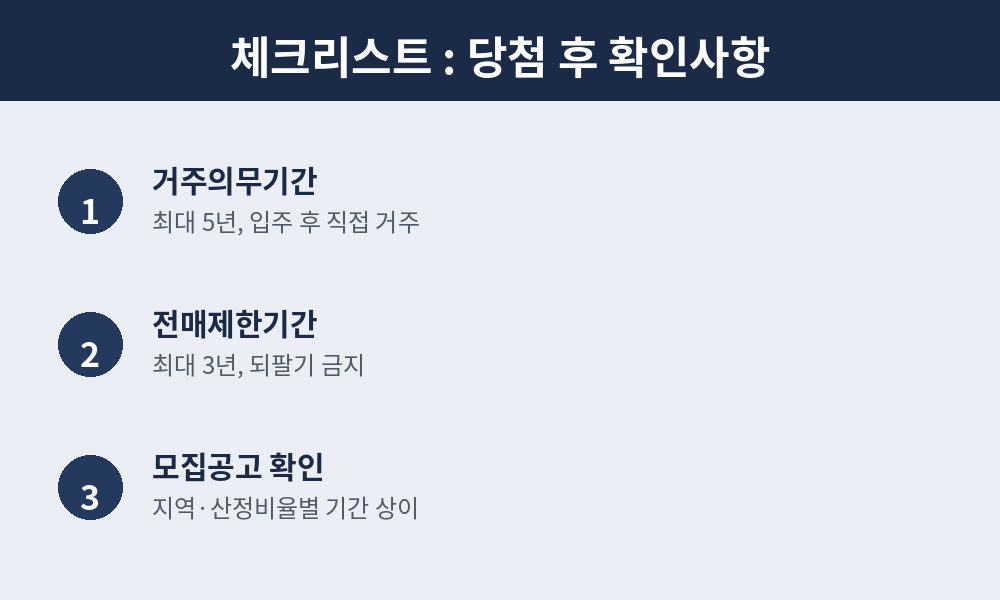 당첨 후 확인사항