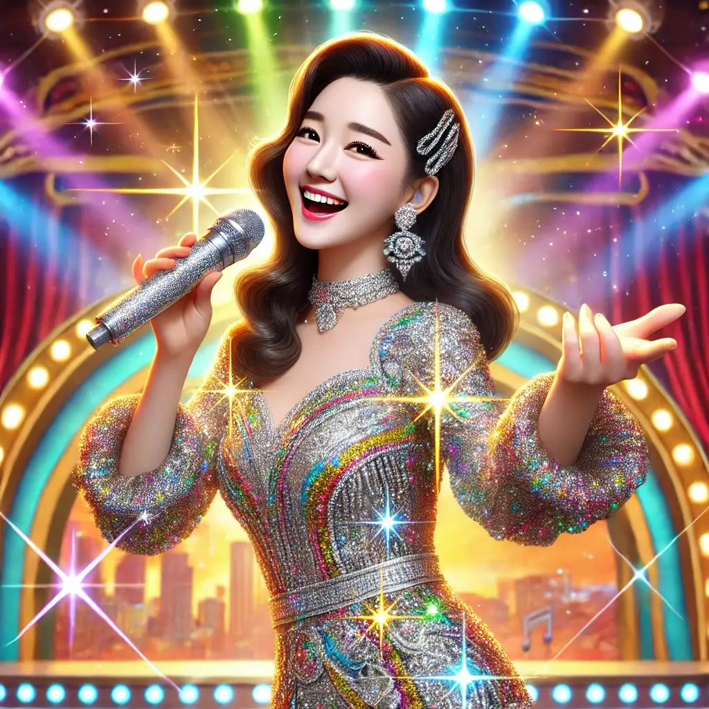 밝은 트로트 무대