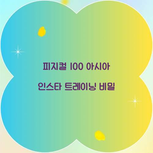 피지컬 100 아시아 인스타