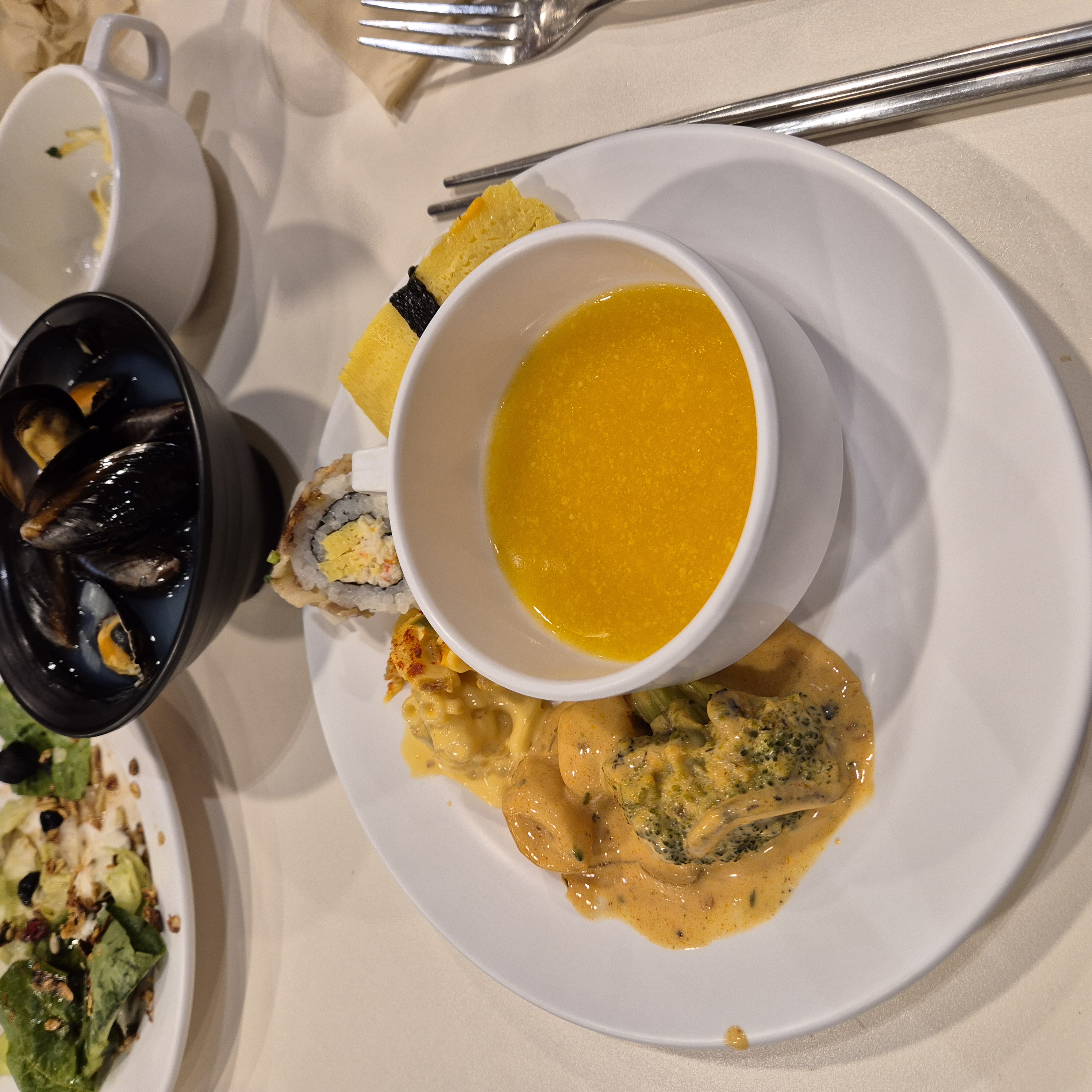 생각보다 맛있는 호박죽과 투움바 떡볶이