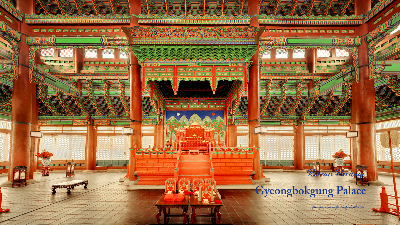 07 경복궁 근정전 내부 어좌 C - Gyeongbokgung Palace, Korean Heritage 한국문화유산배경화면