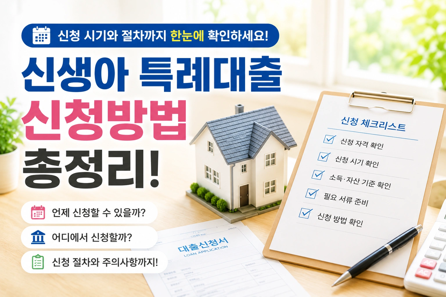 신생아 특례대출 신청방법 총정리! 신청 시기와 절차까지 한눈에 확인하세요