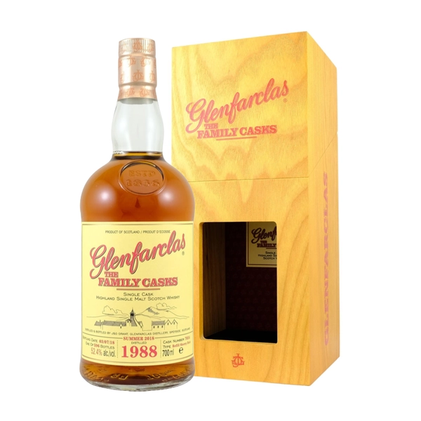 글랜파클라스 패밀리캐스크 1988 빈티지 이미지. 위스키 년산