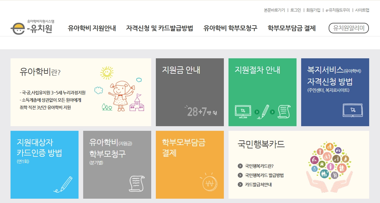 유아학비지원(3-5세 누리과정)