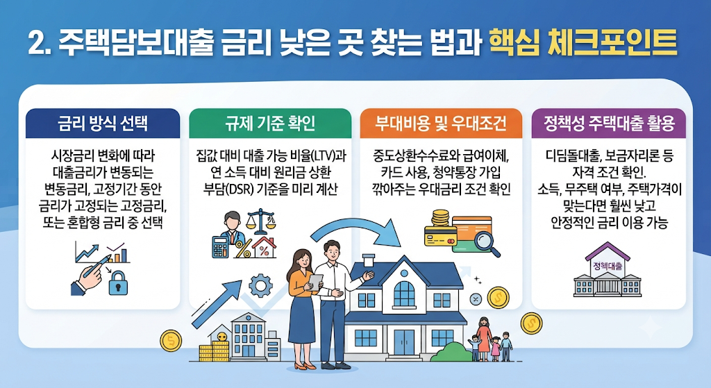 주택담보대출 금리 낮은 곳 찾는 핵심 포인트