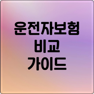 운전자 보험 비교 가이드