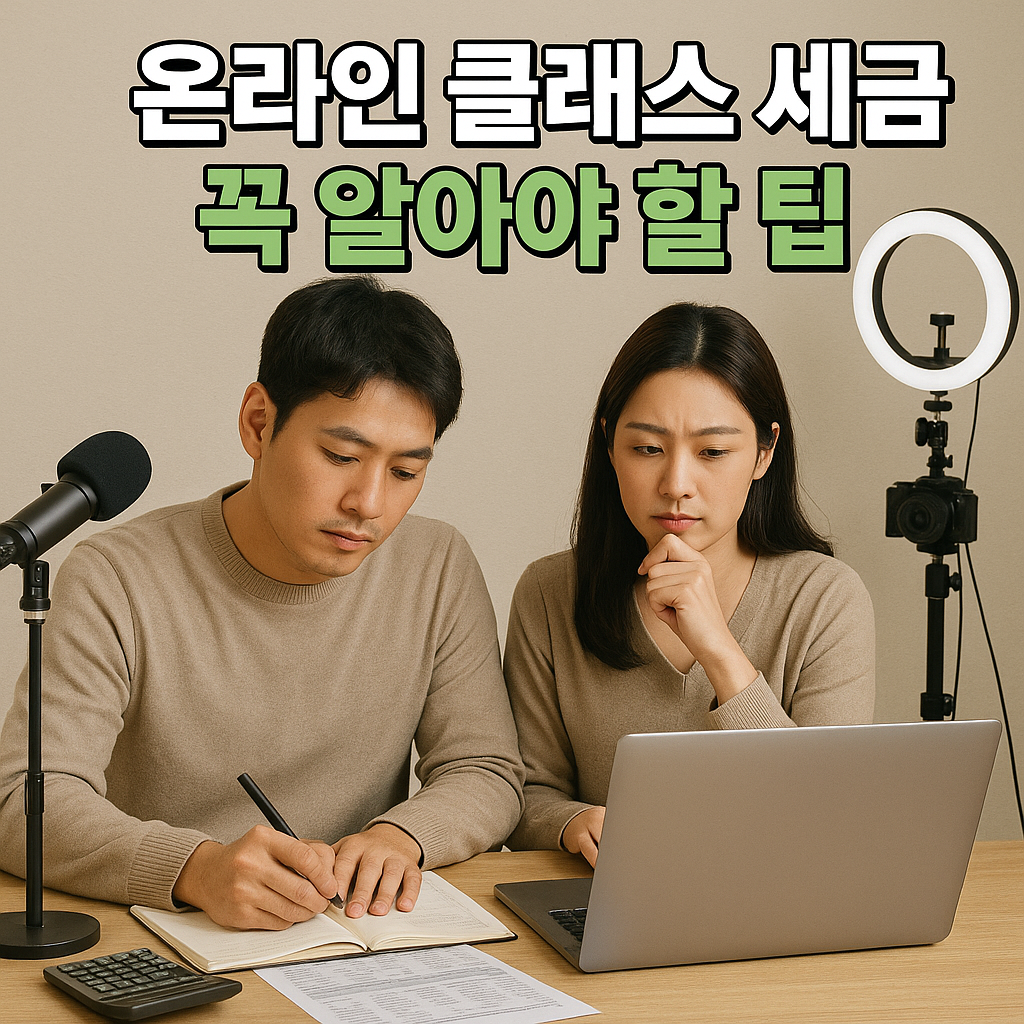 온라인 클래스 세금 팁 안내