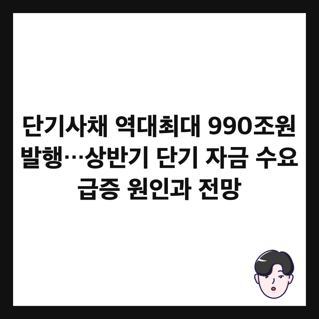 단기사채 역대최대 990조원 발행&hellip;상반기 단기 자금 수요 급증 원인과 전망 썸네일