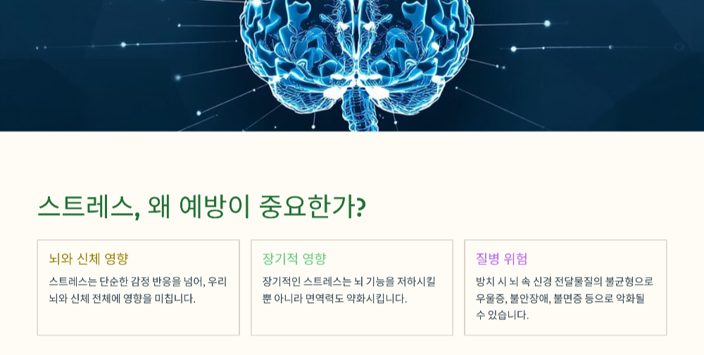 스트레스, 왜 예방이 중요하가?