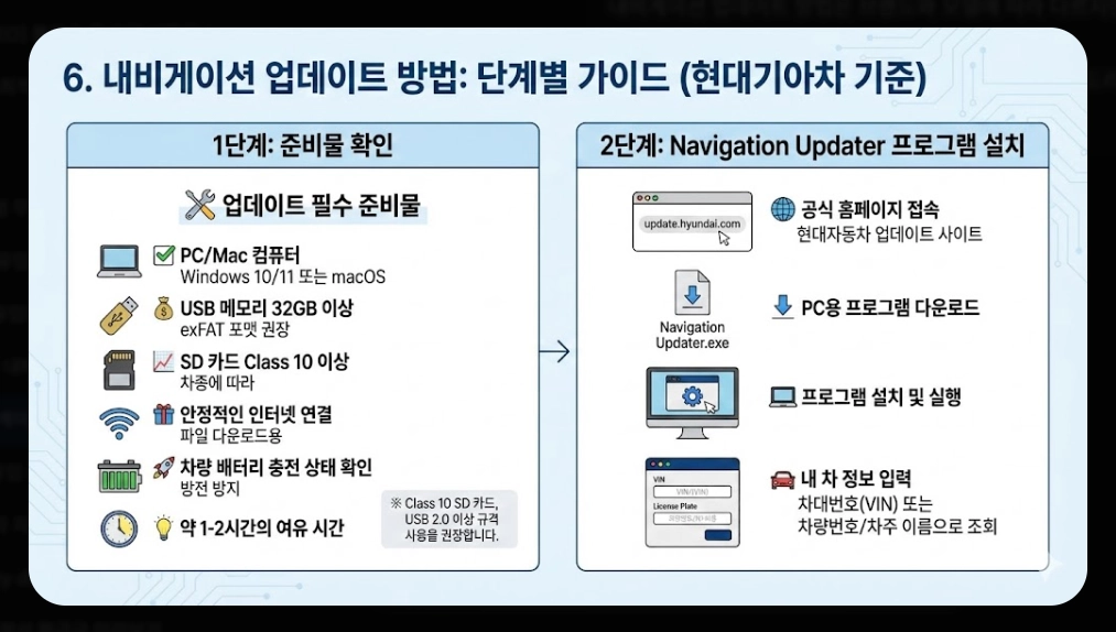 내비게이션 맵 업데이트 시기
