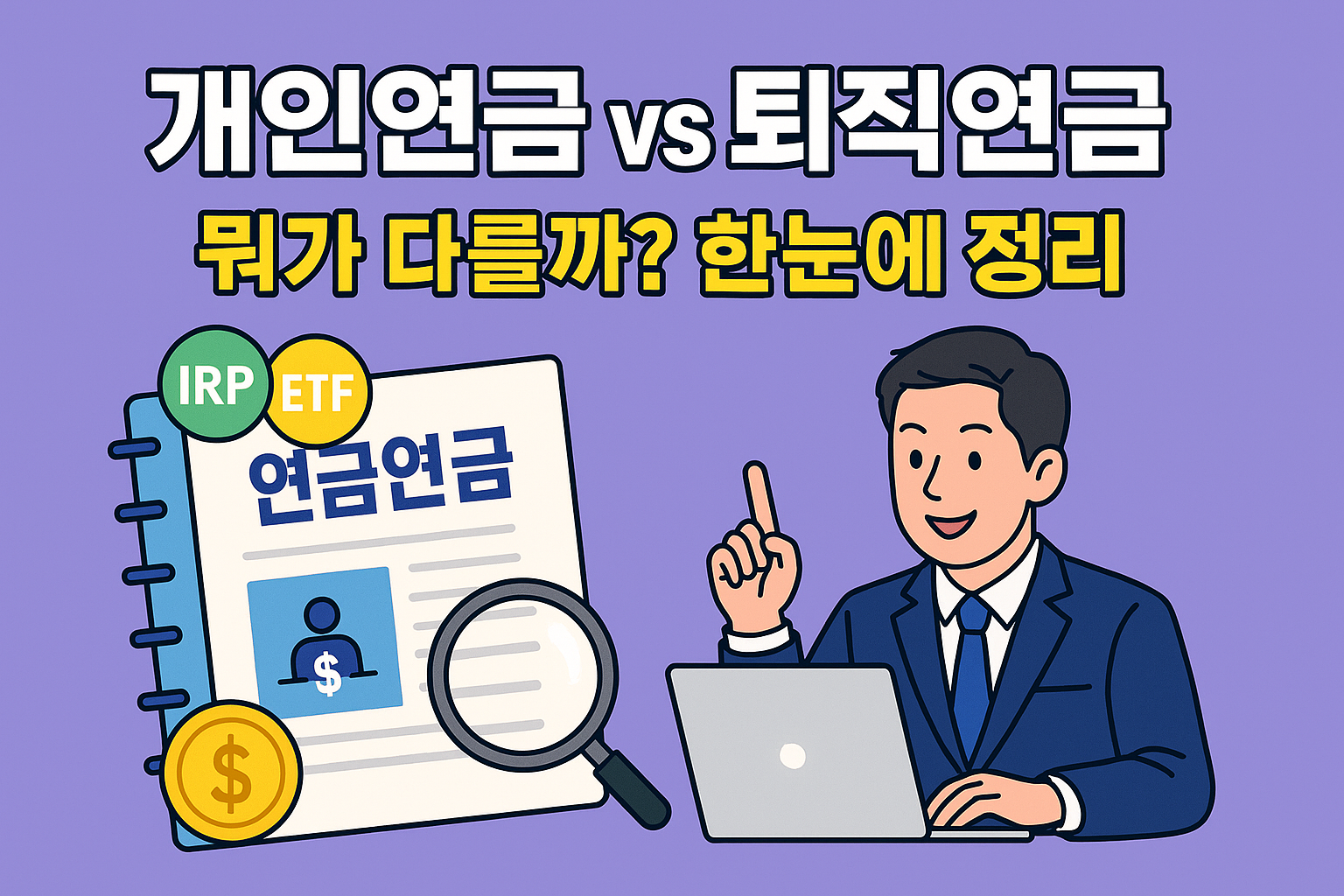 개인연금과 퇴직연금, 뭐가 다를까? 한눈에 정리