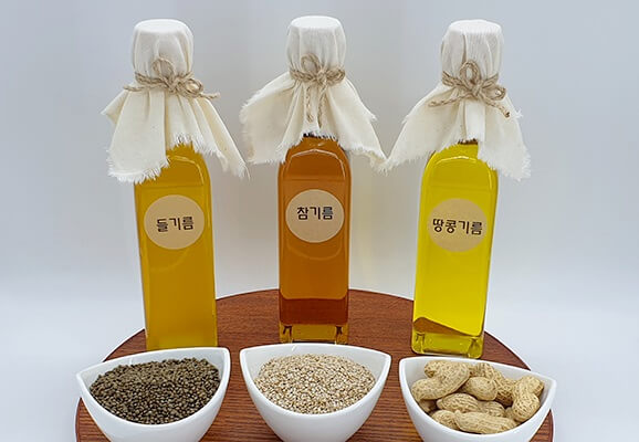 들기름, 참기름, 땅콩기름 차이