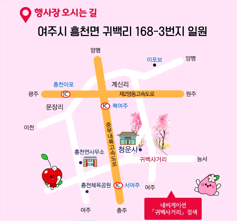 여주 흥천 남한강 벚꽃축제