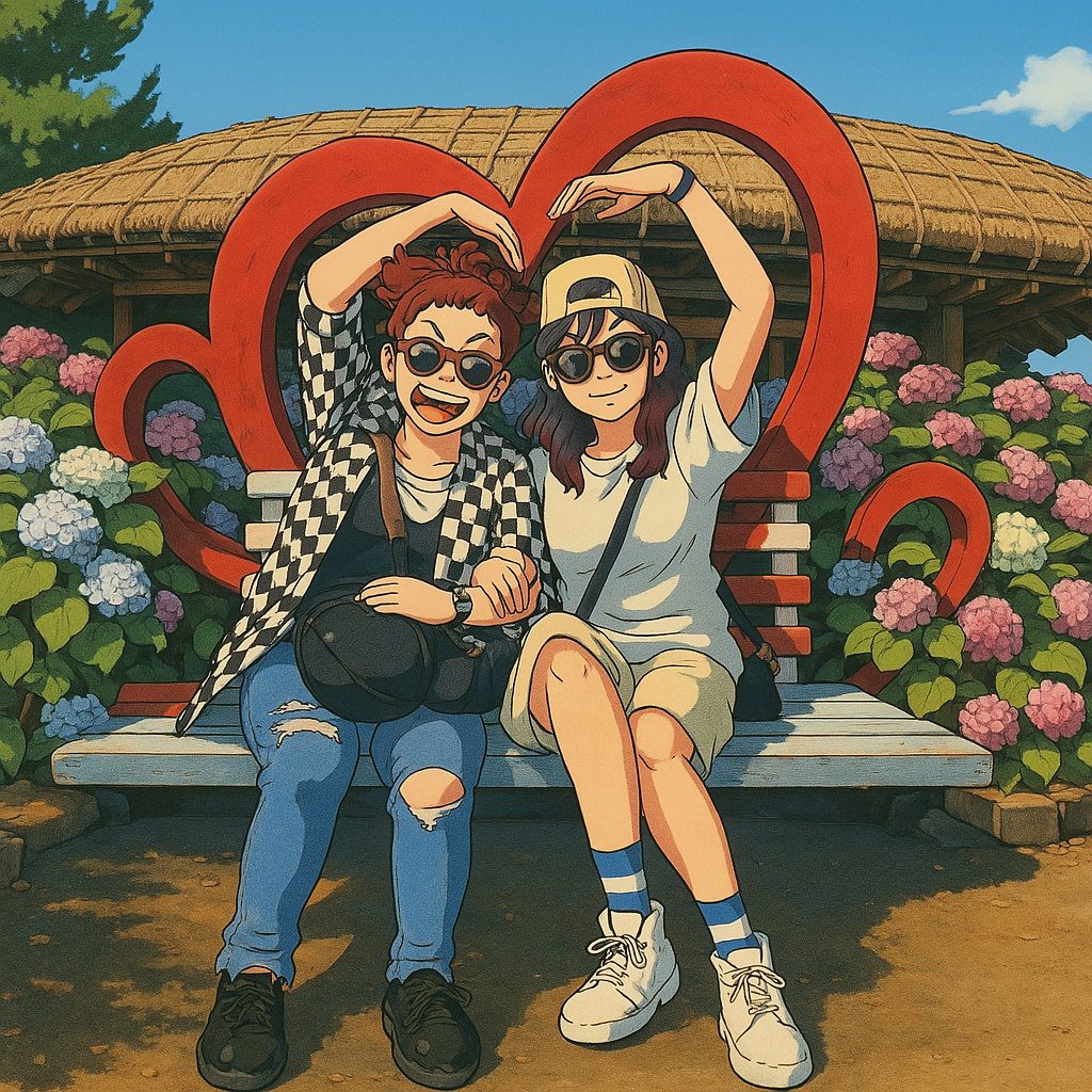 사진 / 친구와 제주도 민속촌에서