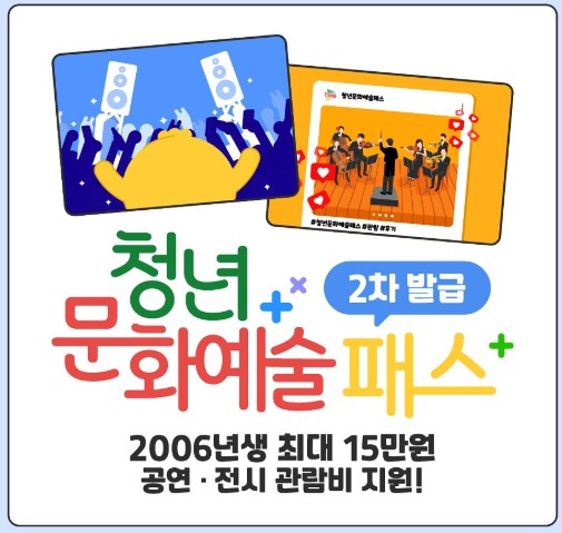 청년 문화예술패스 신청방법, 사용처, 지원대상, 혜택 총정리 - 최대 15만원