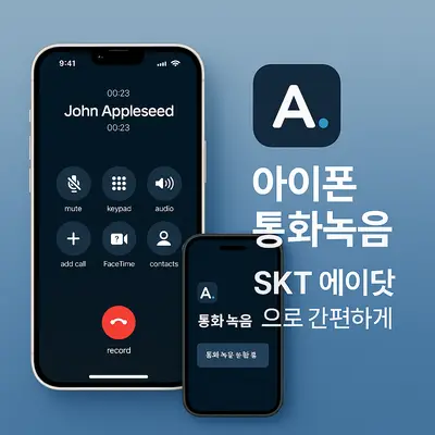 아이폰 통화녹음 SKT 에이닷으로 간편하게 해결하는 방법