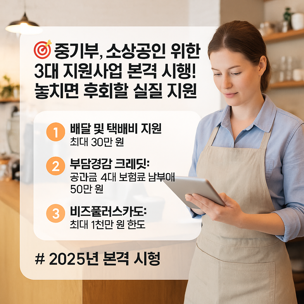 중기부, 소상공인 위한 3대 지원사업 본격 시행