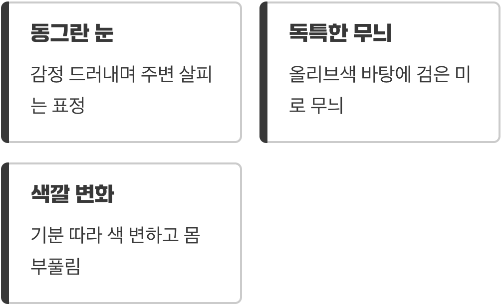 표정이 살아있는 독보적인 매력