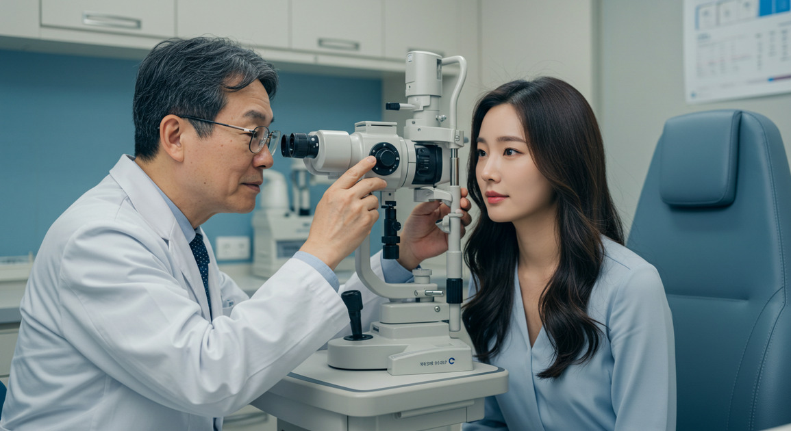 OOKP 치료 받기 전 검사받는 여성 이미지