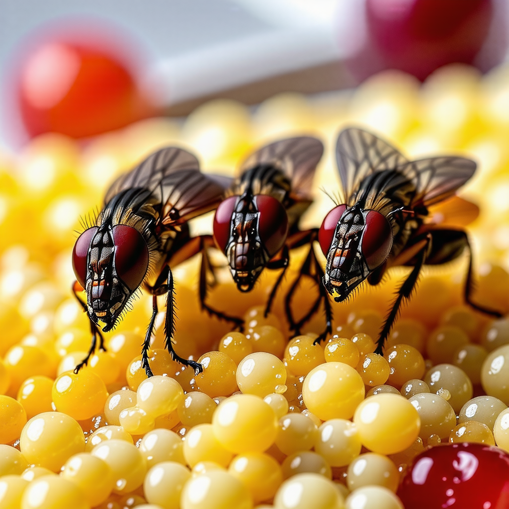 음식물 위에 앉은 초파리