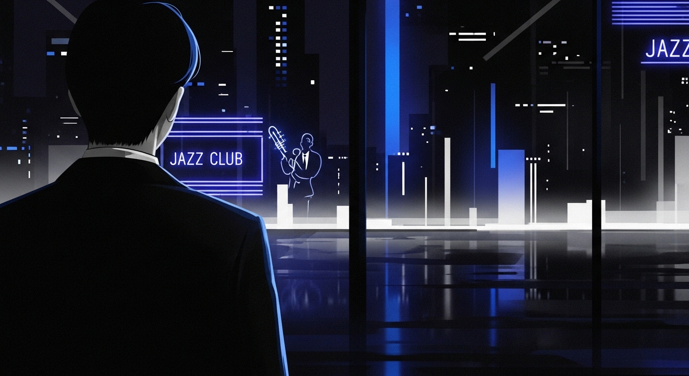 도시의 선율 이선율 작가의 도시 밤 풍경과 재즈 분위기를 담은 몽환적인 아트 프린트 일러스트