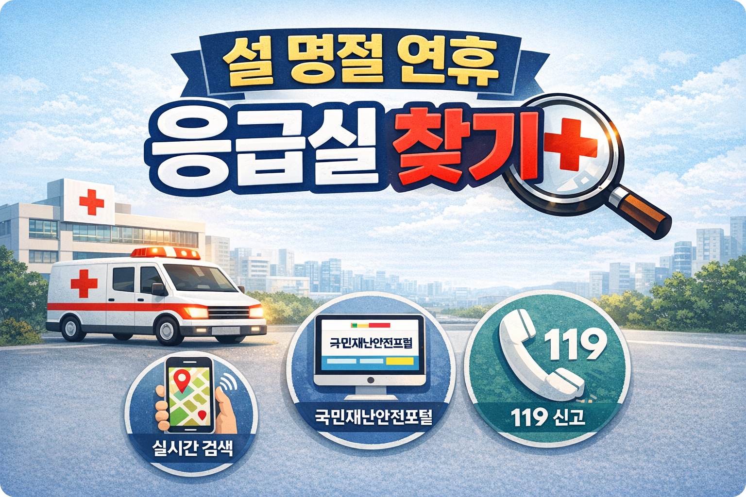 설 명절 연휴 응급실 찾기 이미지