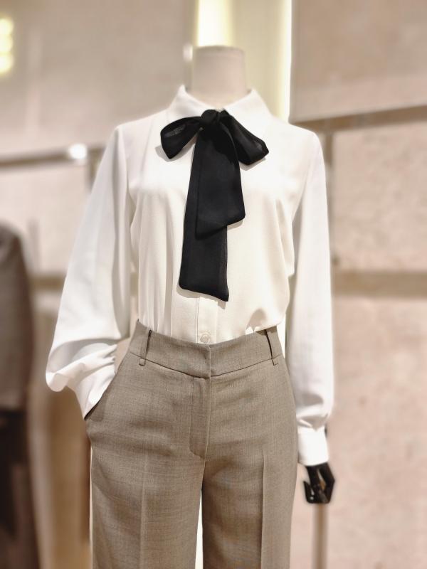 라인어디션 N325 리본타이블라우스 NGBLMI9500