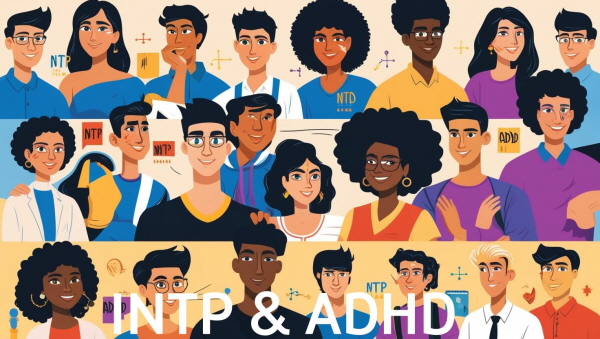 INTP 성격과 성인 ADHD에 관한 그림